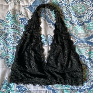 Charlotte Russe: black halter bralette